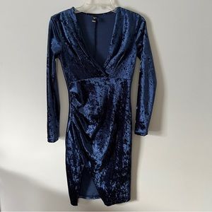 Blue Velvet Dress